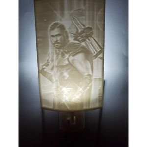 Thor Storm Breaker Infinity War End Game 3D Printed Lithophane Night Light 4"